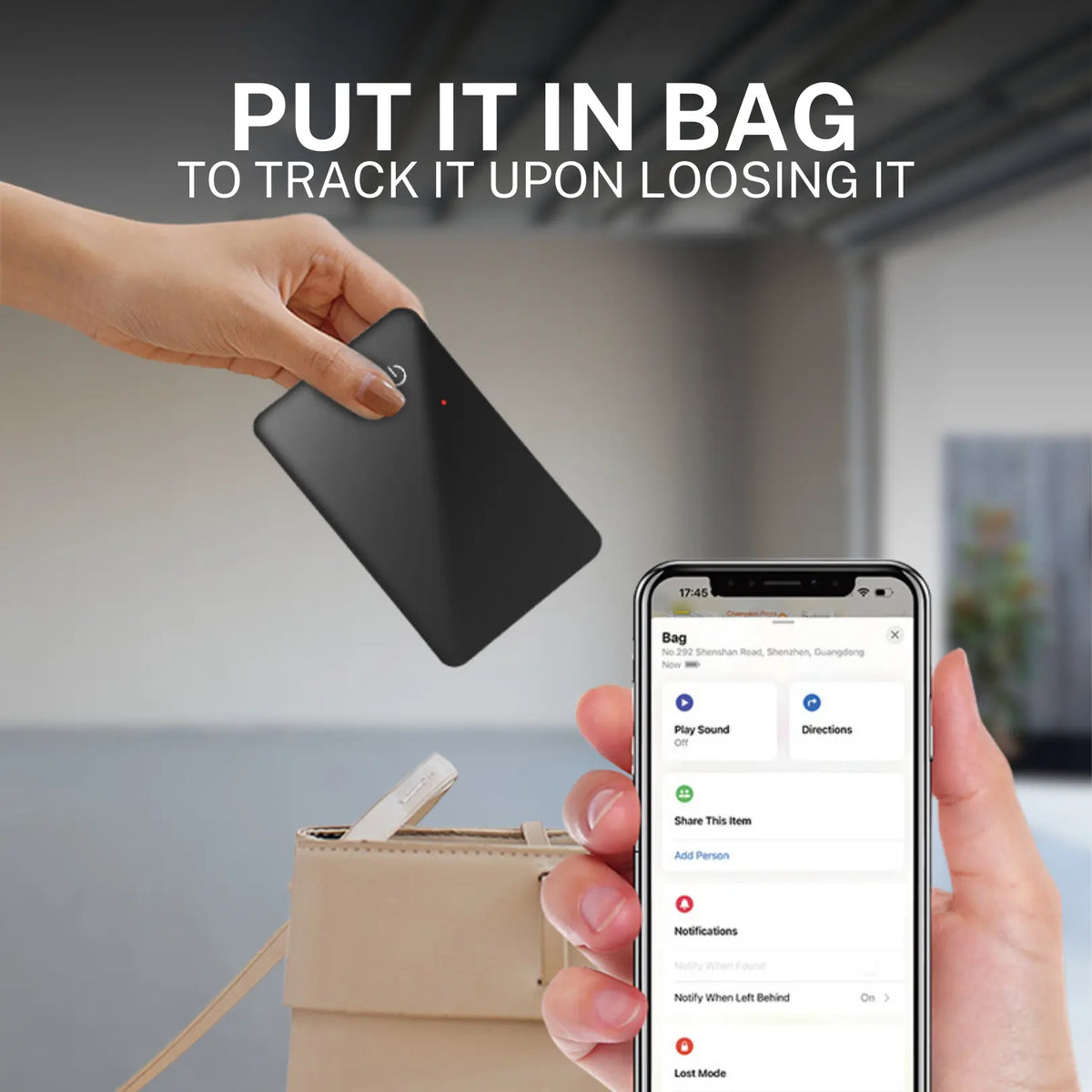 Multi Purpose Smart Tracking Card [Only for Apple Devices] - Personalized Card for Men and Women Tracker Using Find My Iphone Bluetooth Wireless