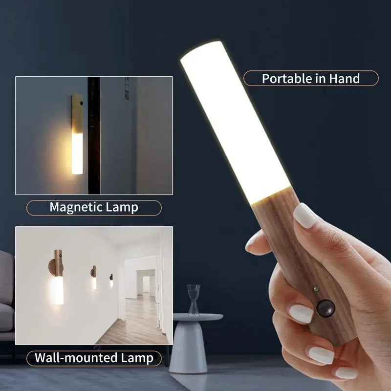 USB Rechargeable Smart Sensor Night Light, Portable Wireless Magnetic Night Light, LED Night Light for Corridor, Staircase, Cabinet, Motion Sensor, Lamp, LED Lights, Wall Light, Lighting, Home