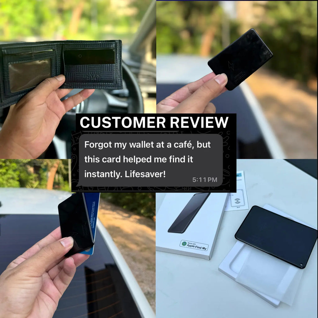 Multi Purpose Smart Tracking Card [Only for Apple Devices] - Personalized Card for Men and Women Tracker Using Find My Iphone Bluetooth Wireless