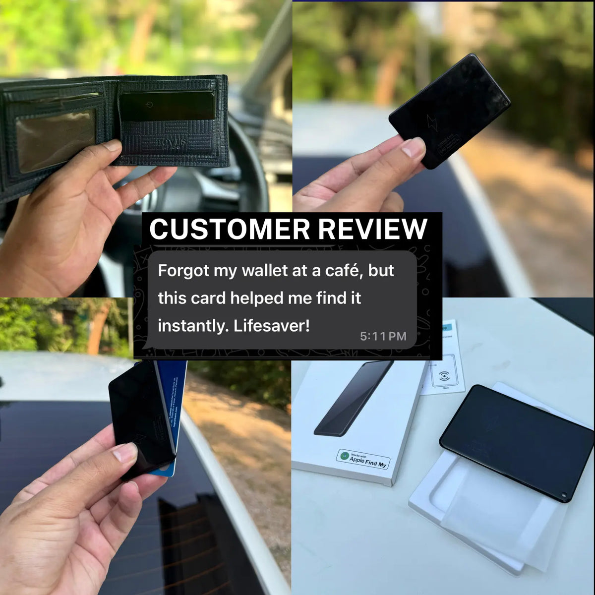 Multi Purpose Smart Tracking Card [Only for Apple Devices] - Personalized Card for Men and Women Tracker Using Find My Iphone Bluetooth Wireless